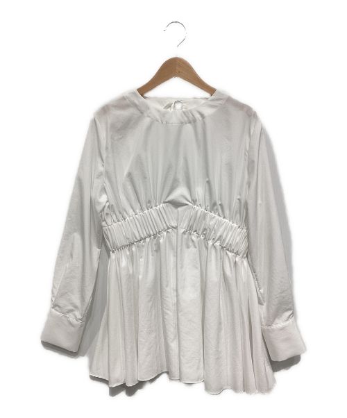 Audire（アウディーレ）Audire (アウディーレ) ruffle sleeve blouse ホワイト サイズ:Mの古着・服飾アイテム