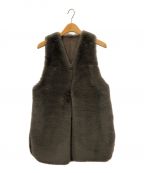 HERENCIAヘレンチア）の古着「Faux Fur × Mouton Reversible Vest Gilet」｜モカ