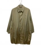 AURALEEオーラリー）の古着「FINX SILK CHAMBRAY BIG SOUTIEN COLLAR COAT」｜カーキ