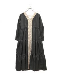 MURRAL（ミューラル）の古着「Vintage taffeta tiered dress」｜ブラック