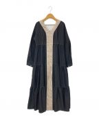 MURRALミューラル）の古着「Vintage taffeta tiered dress」｜ブラック
