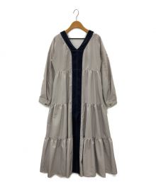 MURRAL（ミューラル）の古着「Vintage taffeta tiered dress」｜グレー