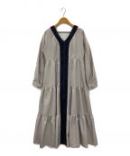 MURRALミューラル）の古着「Vintage taffeta tiered dress」｜グレー