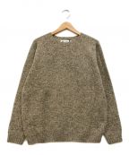 Harley of SCOTLANDハーレーオブスコットランド）の古着「SHETLAND WOOL CREW NECK SWEATER」｜ベージュ