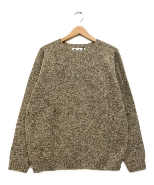 Harley of SCOTLAND（ハーレーオブスコットランド）Harley of SCOTLAND (ハーレーオブスコットランド) SHETLAND WOOL CREW NECK SWEATER ベージュ サイズ:44の古着・服飾アイテム