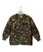 Aape BY A BATHING APE×ALPHAエーエイプ バイ アベイシングエイプ×アルファ）の古着「キルティングライナージャケット」｜オリーブ