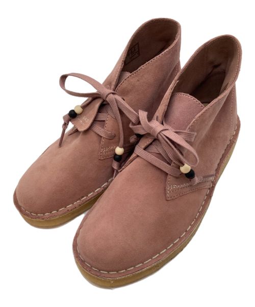 CLARKS ORIGINALS（クラークス オリジナルズ）CLARKS ORIGINALS (クラークス オリジナルズ) デザートブーツ ピンク サイズ:24.5の古着・服飾アイテム