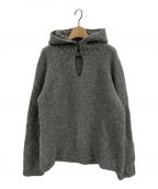 NKNITンニット）の古着「camel mix hooded KNIT」｜グレー