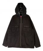 SUPREMEシュプリーム）の古着「fleece zip up hooded shirt」｜ブラック