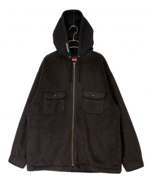 fleece zip up hooded shirt