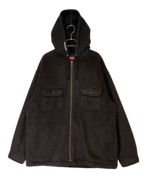 SUPREME（シュプリーム）SUPREME (シュプリーム) fleece zip up hooded shirt ブラック サイズ:Lの古着・服飾アイテム