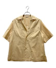 AURALEE（オーラリー）の古着「WASHED FINX HERRINGBONE HALF SLEEVED SHIRTS」｜イエロー