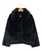 jakke.ジャッキー）の古着「FAUX FUR CROPPED JACKET」｜ブラック