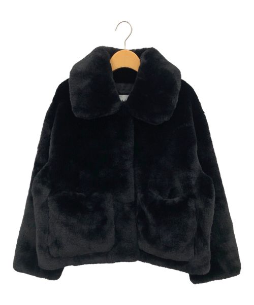 jakke.（ジャッキー）jakke. (ジャッキー) FAUX FUR CROPPED JACKET ブラック サイズ:Sの古着・服飾アイテム