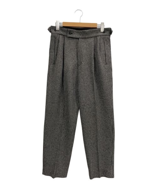 Needles（ニードルズ）Needles (ニードルズ) TUCKED S/T TROUSER-POLY HOUNDTOOTH（タック サイドタブポリトラウザーズパンツハウンドトゥース） グレー サイズ:Sの古着・服飾アイテム