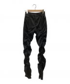 VIAVANDAヴィアヴァンダ）の古着「FLARE GATHER PANTS」｜ブラック