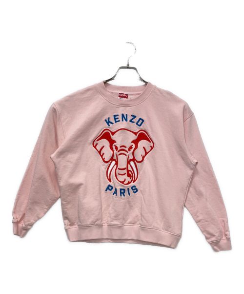 KENZO（ケンゾー）KENZO (ケンゾー) VARISTY JUNGLE エレファントスウェット ピンク サイズ:Sの古着・服飾アイテム