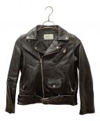 beautiful peopleビューティフルピープル）の古着「vintage leather riders jacket /ビンテージレザーライダースジャケット」｜ブラック