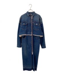 sacai（サカイ）の古着「ジップアップ デニム ミックス ドレス」｜インディゴ