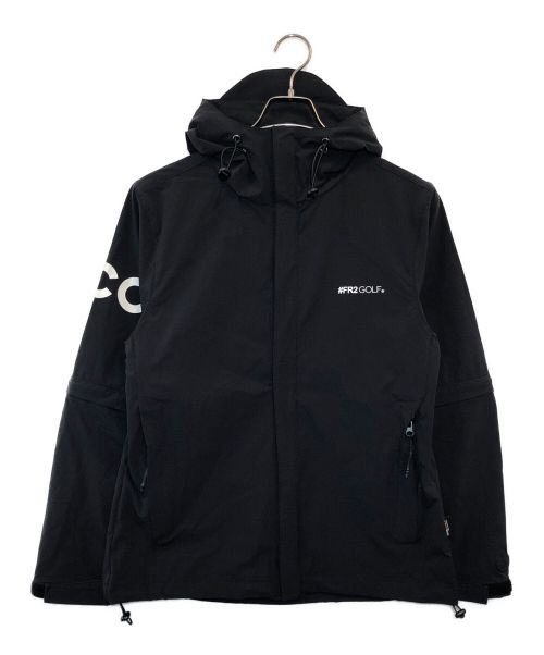 FR2 GOLF（エフアールツー ゴルフ）FR2 GOLF (エフアールツー ゴルフ) Stretch Nylon 2way Rain Jacket ブラック サイズ:SIZE Sの古着・服飾アイテム