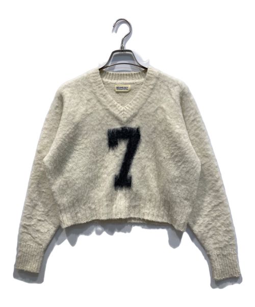 BEAMS BOY（ビームスボーイ）BEAMS BOY (ビームスボーイ) numbering logo pullover アイボリー サイズ:-の古着・服飾アイテム