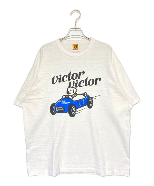 HUMAN MADE（ヒューマンメイド）HUMAN MADE (ヒューマンメイド) Victor Victor Worldwide (ヴィクター ヴィクター ワールドワイド) VICTOR VICTOR T-SHIRT ホワイト サイズ:3XLの古着・服飾アイテム