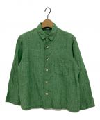 45Rフォーティーファイブアール）の古着「インドリネンの四角シャツ」｜グリーン
