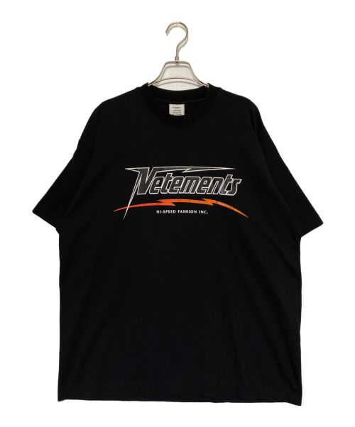 VETEMENTS（ヴェトモン）VETEMENTS (ヴェトモン) Hi-speed T-shirt ブラック サイズ:Sの古着・服飾アイテム