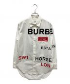BURBERRYバーバリー）の古着「ホースフェリープリントシャツ」｜ホワイト
