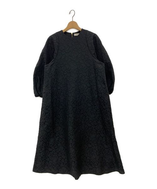 Demi-Luxe Beams（デミルクス ビームス）Demi-Luxe Beams (デミルクス ビームス) ジャカード フレアドレス ブラック サイズ:40の古着・服飾アイテム