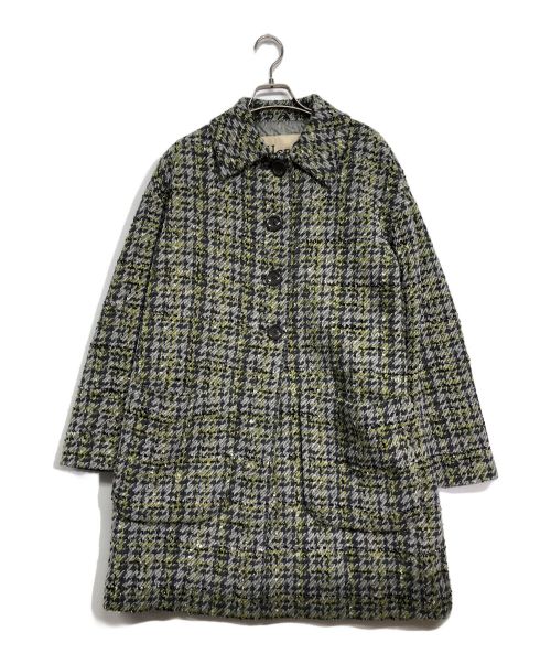 HERNO（ヘルノ）HERNO (ヘルノ) ツイードコート グレー×グリーン サイズ:40の古着・服飾アイテム