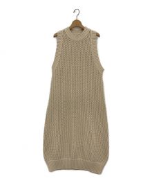 HYKE（ハイク）の古着「CROCHETED CROPPED SWEATER DRESS」｜ベージュ