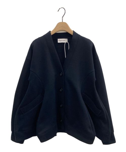 nagonstans（ナゴンスタンス）nagonstans (ナゴンスタンス) curve drape cardigan ネイビー サイズ:MEDIUMの古着・服飾アイテム