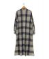 AURALEE（オーラリー）の古着「SUPER LIGHT WOOL CHECK MAXI ONE-PIECE」｜グレー×ネイビー