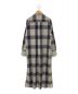 AURALEE (オーラリー) SUPER LIGHT WOOL CHECK MAXI ONE-PIECE グレー×ネイビー：18000円