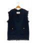 ADAWAS（アダワス）の古着「KNIT TWEED 2POCKETS VEST」｜ブラック