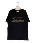 GUCCI（グッチ）の古着「ダメージ加工ロゴTシャツ」｜ブラック