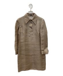 JIL SANDER NAVY（ジルサンダー ネイビー）の古着「シルク総柄ワンピース」｜ベージュ