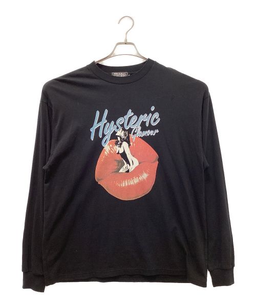 Hysteric Glamour（ヒステリックグラマー）Hysteric Glamour (ヒステリックグラマー) LIPS TEAR Tシャツ ブラック サイズ:XLの古着・服飾アイテム