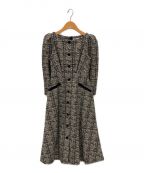 HER LIP TOハーリップトゥ）の古着「Classic Tweed Midi Dress」｜ブラック