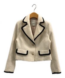 HER LIP TO（ハーリップトゥ）の古着「Wool-Blend Cropped Tweed Blazer」｜ホワイト