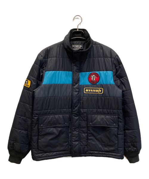 Hysteric Glamour（ヒステリックグラマー）Hysteric Glamour (ヒステリックグラマー) RACINGアップリケ スタンドカラージャケット ネイビー サイズ:Lの古着・服飾アイテム