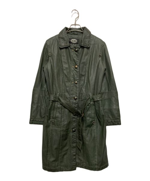 siosi（シオシ）siosi (シオシ) レザーロングコート カーキ サイズ:SIZE42の古着・服飾アイテム