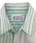 中古・古着 Maison Margiela (メゾンマルジェラ) COMBO STRIPE SHIRT グリーン×ホワイト サイズ:39：15000円