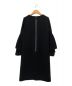 VERMEIL par iena (ヴェルメイユ パー イエナ) ROOM NO.8 BLACK (ルームエイトブラック) GERGETTE FLATR-SLEEVE DRESS ブラック サイズ:S：2980円