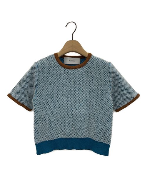 MURRAL（ミューラル）MURRAL (ミューラル) Jelly knit top ブルー サイズ:1の古着・服飾アイテム