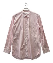 COMME des GARCONS SHIRT（コムデギャルソンシャツ）の古着「FOREVERストライプシャツ」｜ピンク×ホワイト