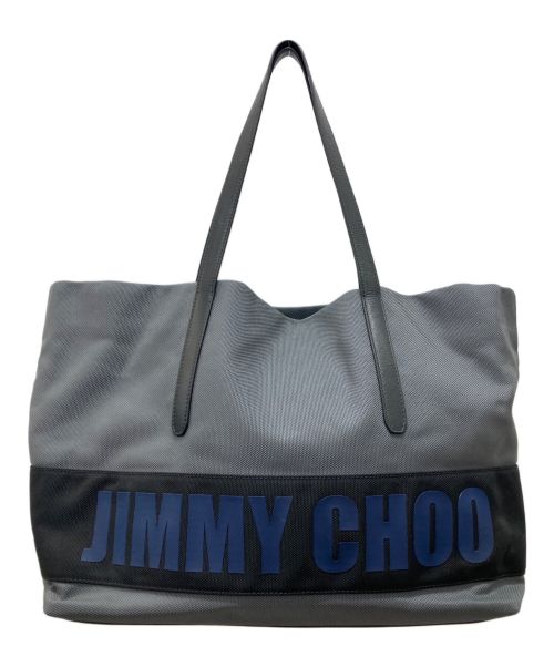 JIMMY CHOO（ジミーチュウ）JIMMY CHOO (ジミーチュウ) ロゴトートバッグ グレーの古着・服飾アイテム