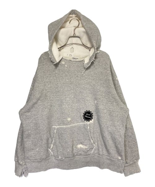 SAINT MICHAEL（セントマイケル）SAINT MICHAEL (セントマイケル) HOODIE / DOUBLE FACE グレー サイズ:Lの古着・服飾アイテム