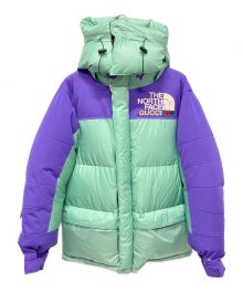 GUCCI×THE NORTH FACE（グッチ×ザ ノース フェイス）の古着「切替フーデッドダウンジャケット」｜ミント×パープル